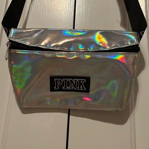EUC PINK silver Fanny pack  Victoria Secret